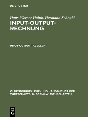 cover image of Input-Output-Rechnung